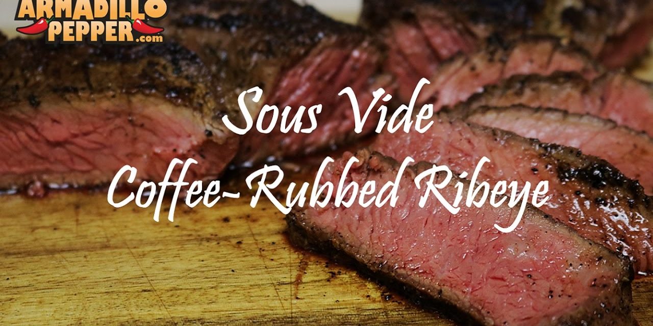 Sous Vide Coffee-Rubbed Ribeye Steak with Anova Precision Cooker