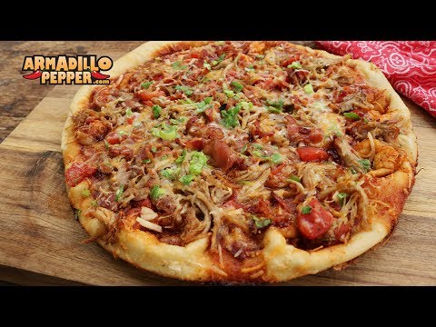 BBQ Pulled Pork Pizza Recipe with Bacon | How to use Leftover Pulled Pork | Gourmet Guru Grill