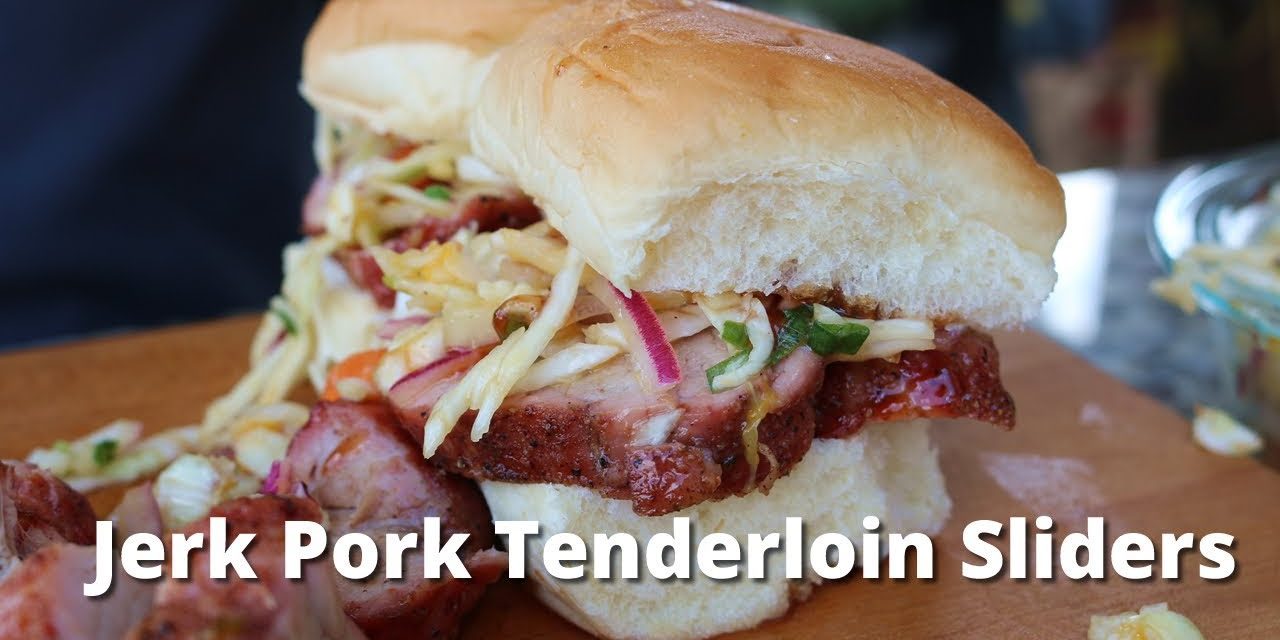 Jerk Pork Tenderloin Sliders | Smoked Pork Tenderloin with Jamaican Jerk Sauce on UDS Smoker