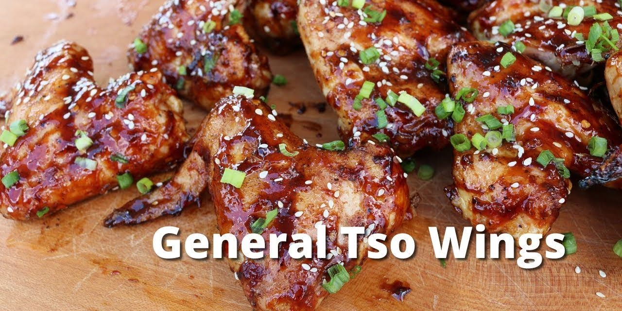 General Tso Wings | Grilled Chicken Wings with General Tso Sauce on Yoder Pellet Smoker