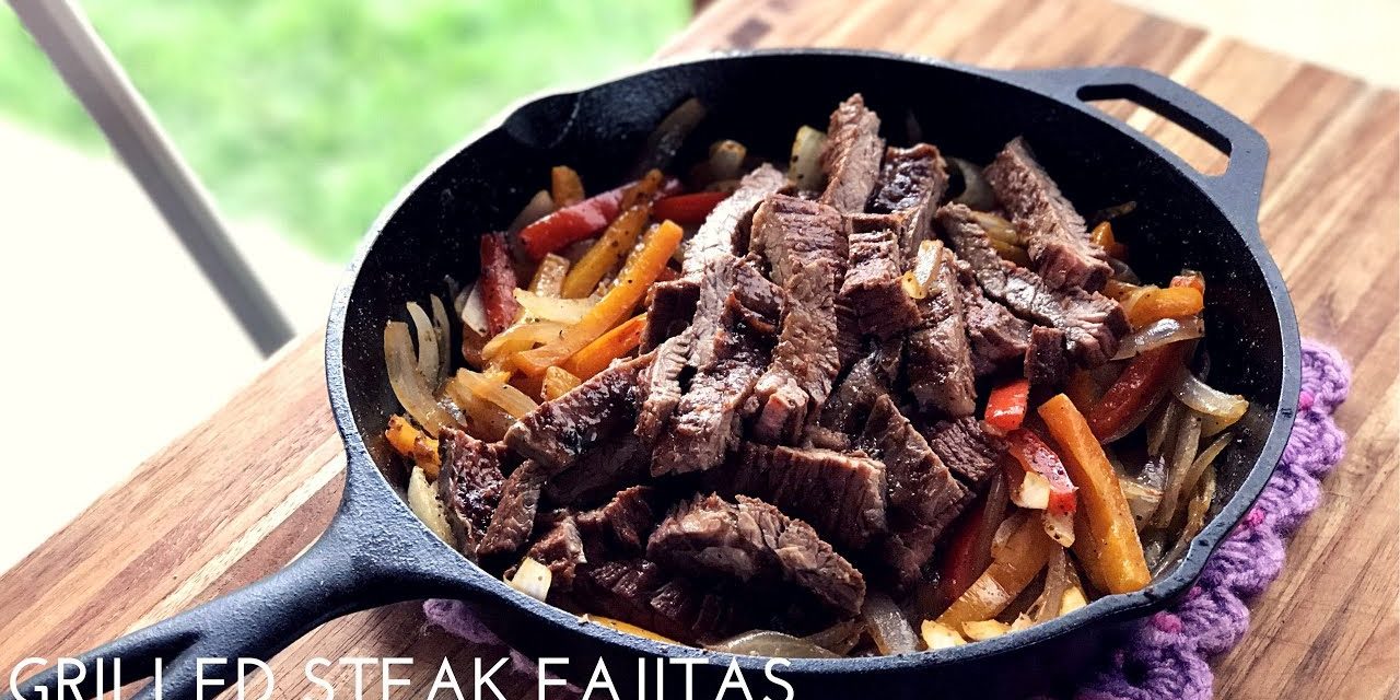 Grilled steak fajitas recipe on the Weber Kettle