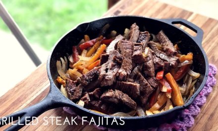 Grilled steak fajitas recipe on the Weber Kettle