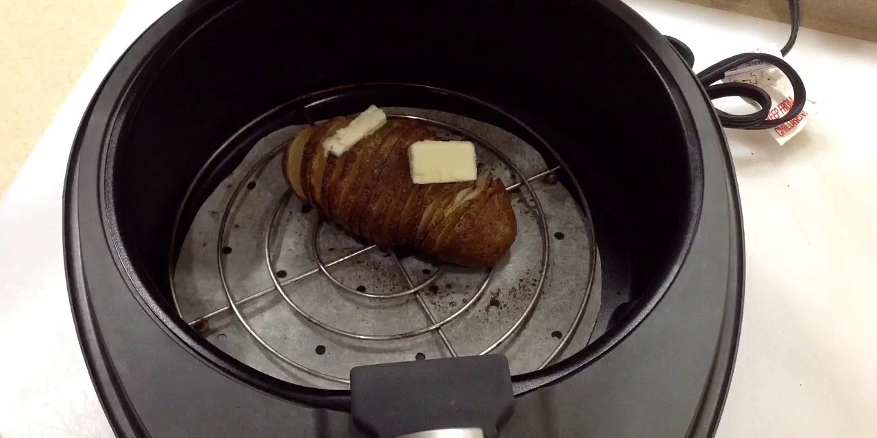 Hasselback Potato on the DeLonghi 1363 Multifryer Air Fryer