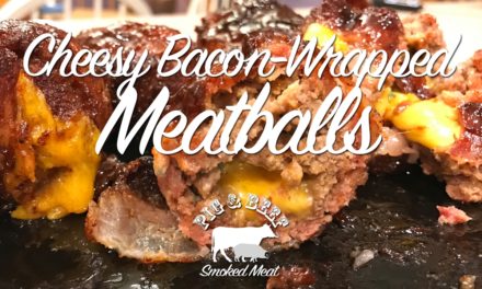 Cheesy Bacon-Wrapped Meatballs – Smoked on a Traeger Wood Pellet Grill