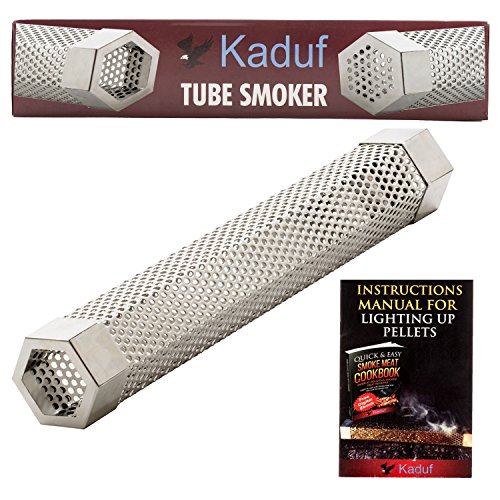 Kaduf Pellet Tube Smoker 12” for Smoking, Turns any Grill Into a Smoker, Designed to Add More Smoky Flavor to Your Foods for 4H, Works With Pellets and Wood Chips, Ideal for Bbq, Hot and Cold Smoke Review