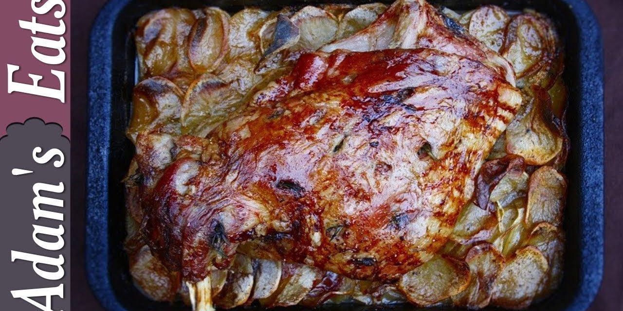 Roast shoulder of lamb with boulangere potatoes