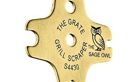 The Grate Grill Scraper – Brass – Non Damaging Cleaning of Gas BarBQue Grills – Safe BBQ Grill Cleaner for Porcelain and Teflon Coated Grates – A Great Filler for Christmas Stockings by The Sage Owl Review