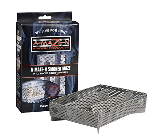 A-MAZE-N AMNPS5X8-HKY Amazen Pellet Smoker with Hickory BBQ Pellets, 5″ L x 8″ W, 5 x 8″ Review