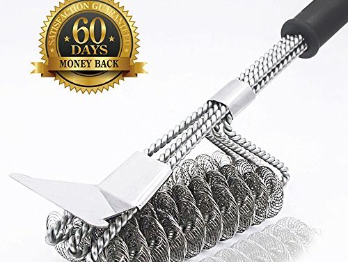 18″ Barbecue Grill Brushes-AISFA Satinless Steel Wire BBQ Cleanning Brush For Charcoal, Pellet, Infrared & Gas Grills Durable & Effective Review