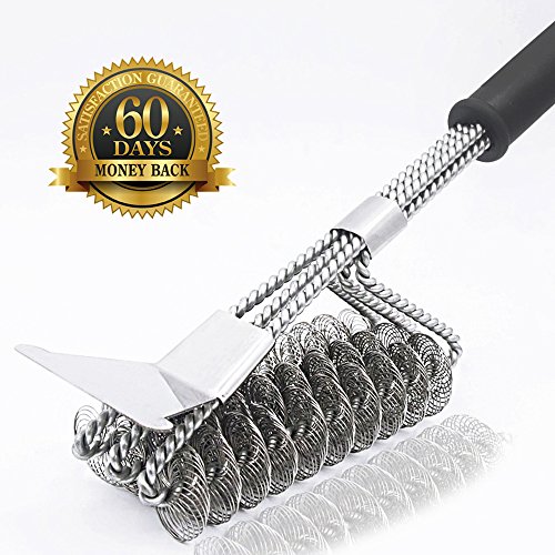 18″ Barbecue Grill Brushes-AISFA Satinless Steel Wire BBQ Cleanning Brush For Charcoal, Pellet, Infrared & Gas Grills Durable & Effective Review